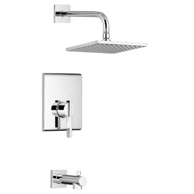 Click here to see American Standard TU184502.002 American Standard Times Square Chrome 2-in-1 Frunction Tub and Shower Trim Kit, 2.5 GPM, Square, Double Ceramic Cartridge, Lever Handle - TU184502.002