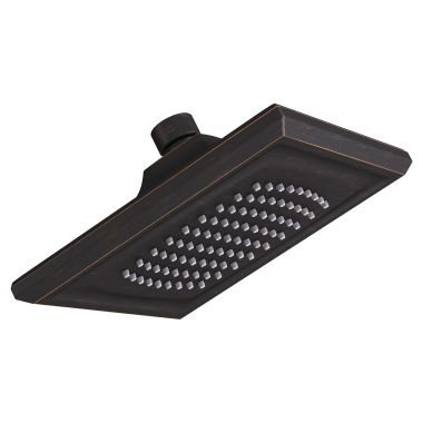 Click here to see American Standard 1660516.278 American Standard Town Square S 6-5/16in Square-Shaped Single Function Full Spray Fixed Showerhead, 2.5 GPM, Legacy Bronze - 1660516.278