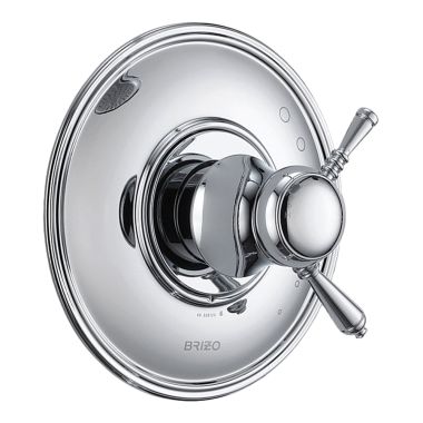 Click here to see Brizo T60010-PC Brizo Traditional TempAssure Thermostatic Two-Handle Valve Trim, Lever Handles, Polished Chrome - T60010-PC