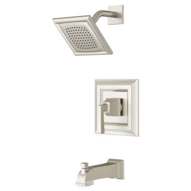Click here to see American Standard TU455508.295 American Standard Town Square S Tub and Shower Faucet, WaterSense, 1.8 GPM, Brushed Nickel - TU455508.295
