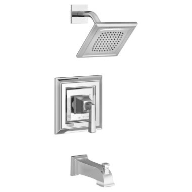 Click here to see American Standard TU455508.002 American Standard Town Square S Tub and Shower Faucet, WaterSense, 1.8 GPM, Polished Chrome - TU455508.002