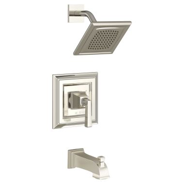 Click here to see American Standard TU455508.013 American Standard Town Square S Tub and Shower Faucet, WaterSense, 1.8 GPM, Polished Nickel - TU455508.013