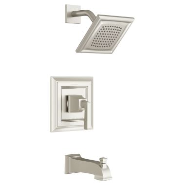 Click here to see American Standard TU455502.295 American Standard Town Square S Brushed Nickel Pressure Balance Tub/Shower Trim, 1.75 GPM, Double Ceramic Balance Cartridge, Lever Handle - TU455502.295