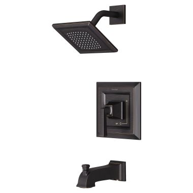 Click here to see American Standard TU455502.278 American Standard Town Square S Legacy Bronze Pressure Balance Tub/Shower Trim, 2.5 GPM, Double Ceramic Balance Cartridge, Lever Handle - TU455502.278