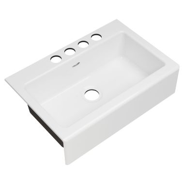 Click here to see American Standard 77SB33220A.308 American Standard Delancey White Cast Iron Apron Sink,  33
