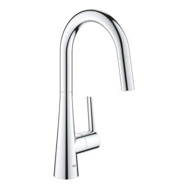 Click here to see Grohe 32226003 Grohe Zedra One-Handle Pull-Down Kitchen Faucet, Dual Spray, 1.75 GPM, Chrome - 32226003