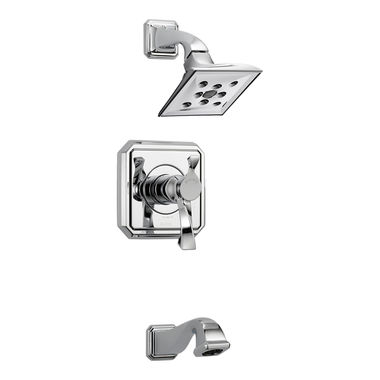 Click here to see Brizo T60430-PC Brizo Virage TempAssure Tub/Shower Faucet with Single-Function Raincan Showerhead, Thermostatic Cartridge, 1.75 GPM, Polished Chrome - T60430-PC