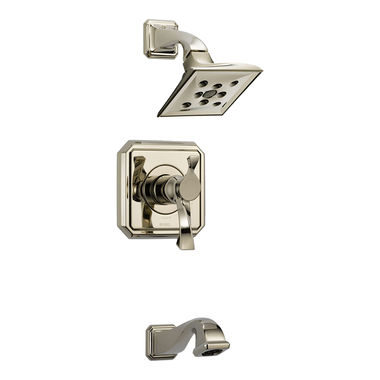 Click here to see Brizo T60430-PN Brizo Virage TempAssure Tub/Shower Faucet with Single-Function Raincan Showerhead, Thermostatic Cartridge, 1.75 GPM, Brilliance Polished Nickel - T60430-PN