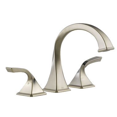Click here to see Brizo T67330-BN Brizo Virage Two-Handle Deck-Mount Roman Tub Faucet Trim, 3-Hole, Lever Handles, ADA, Brilliance Brushed Nickel - T67330-BN