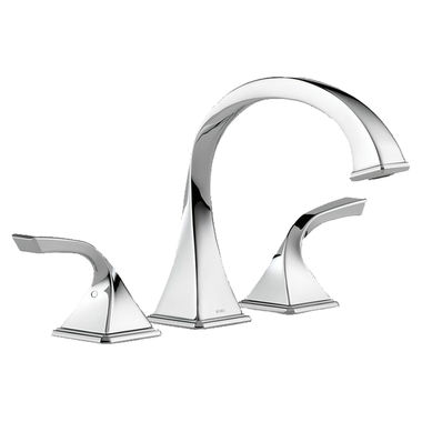 Click here to see Brizo T67330-PC Brizo Virage Two-Handle Deck-Mount Roman Tub Faucet Trim, 3-Hole, Lever Handles, ADA, Polished Chrome - T67330-PC