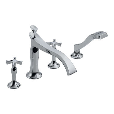 Click here to see Brizo T67490-PCLHP Brizo T67490-PCLHP RSVP Polished Chrome Roman Tub Trim With Spray