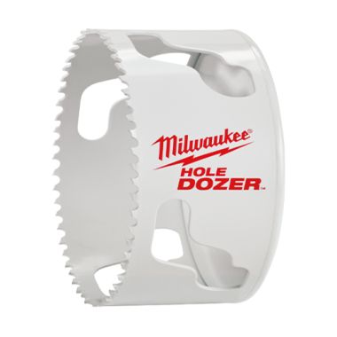 Click here to see Milwaukee 49-56-0233 Ice Hardened 49-56-0233 Bi-Metal Hole Saw, 4-1/2 in Dia, 8% Cobalt