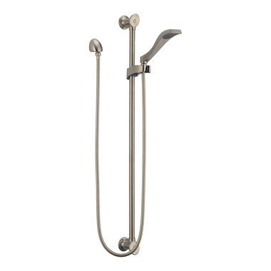 Click here to see Brizo 89710-BN Brizo RSVP Single-Function Hand Shower with Slide Bar, Dual Check Valves, WaterSense, 2.0 GPM, Brushed Nickel - 89710-BN