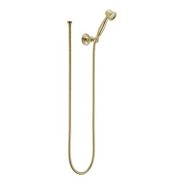 Click here to see Brizo RP41202BB Brizo Vesi Traditional Single-Function Hand Shower with Stretchable Hose, WaterSense, 1.75 GPM, Brass - RP41202-BB