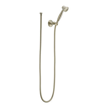 Click here to see Brizo RP41202BN Brizo Vesi Traditional Single-Function Hand Shower with Stretchable Hose, WaterSense, 1.75 GPM, Brilliance Brushed Nickel - RP41202BN
