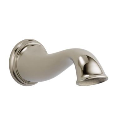 Click here to see Brizo RP37762PN Brizo Prov Belle Wall Mount Polished Nickel Non-Diverter Tub Spout, Traditional, Solid Brass, 1/2-inch Connection Size - RP37762PN