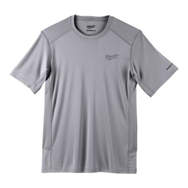 Click here to see Milwaukee 414G-2X Milwaukee Gray 2XL WORKSKIN Lightweight Performance Shirt with Short Sleeve, Regular Fit with Sun Protection - 414G-2X