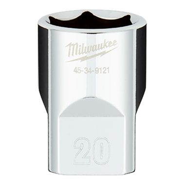 Click here to see Milwaukee 45-34-9121 Milwaukee 20mm Metric 6-Point Socket with 1/2