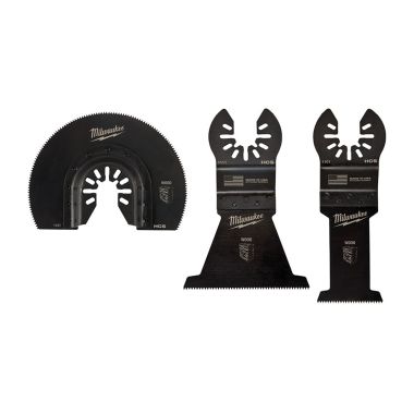 Click here to see Milwaukee 49-10-9004 Milwaukee OPEN-LOK 3Pc Wood Cutting Multi-Tool Blade Variety Pack - 49-10-9004 