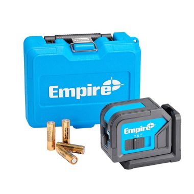 Click here to see Milwaukee ELGC Milwaukee 75' Empire Self-Leveling Cross Line Laser, Green with 4 AA Batteries and Carrying Case - ELGC 