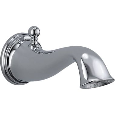 Click here to see Brizo RP49094 Brizo Traditional 7-inch Wall Mounted Polished Chrome Tub Spout with Pull-Up Diverter, Solid Brass, 1/2-inch Connection Size - RP49094