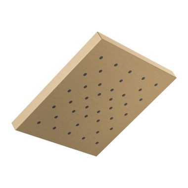 Click here to see Delta 52161-CZ25 Delta H2Okinetic Touch-Clean Square Raincan Shower Head with UltraSoak Spray, 2.5 GPM, Champagne Bronze - 52161-CZ25