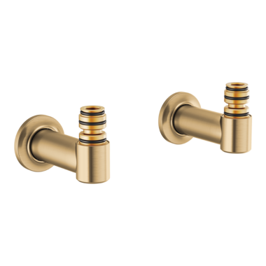 Click here to see Brizo T71764-GL Brizo Wall Mount Tub Filler Unions with Dual Column Design, Brilliance Luxe Gold - T71764-GL
