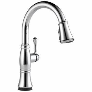 Click here to see Delta 9197T-PR-DST Delta Cassidy Single-Handle Pull-Down Lumicoat Chrome Kitchen Faucet, 1.8 GPM, Lever Handle, Diamond Seal Technology, Touch2O, ShieldSpray - 9197T-PR-DST