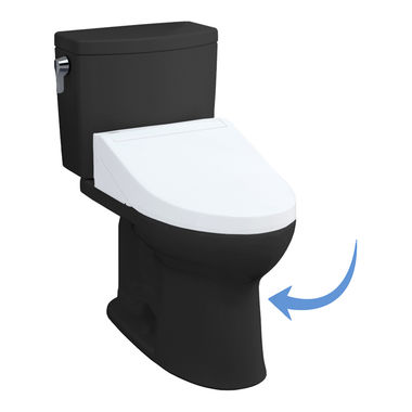 Click here to see Toto C454CUFT40#51 TOTO C454CUFT40#51 Drake II 1G and Drake II WASHLET+ Universal Height Elongated Bowl, Ebony