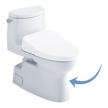 Click here to see Toto CST614CUFGAT40#01 TOTO Carlyle II 1G One-Piece Elongated Toilet, 1.0 GPF WASHLET+/Auto Flush Ready, Cotton White - CST614CUFGAT40#01