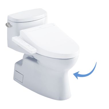 Click here to see Toto CST644CEFGT40#01 TOTO CST644CEFGT40#01 Carolina II One-Piece Elongated 1.28 GPF WASHLET+ Ready Toilet with CEFIONTECT, Cotton White