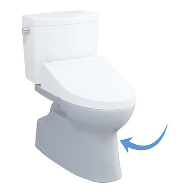 Click here to see Toto CT474CUFGT40#01 TOTO CT474CUFGT40#01 Vespin II 1G and Vespin II WASHLET+ Universal Height Elongated Toilet Bowl with CEFIONTECT, Cotton White