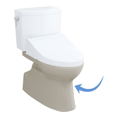 Click here to see Toto CT474CUFGT40#03 TOTO CT474CUFGT40#03 Vespin II 1G and Vespin II WASHLET+ Universal Height Elongated Toilet Bowl with CEFIONTECT, Bone