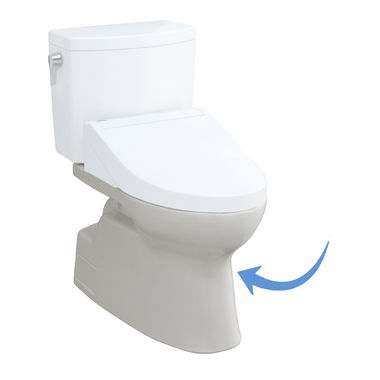 Click here to see Toto CT474CUFGT40#11 TOTO CT474CUFGT40#11 Vespin II 1G and Vespin II WASHLET+ Universal Height Elongated Toilet Bowl with CEFIONTECT, Colonial White
