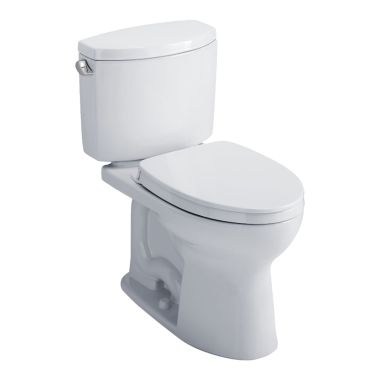 Click here to see Toto MS454124CEFG#01 TOTO Drake II Two-Piece Universal Height Toilet, Elongated, 1.28 GPF, CEFIONTECT, SS124 SoftClose, WASHLET+ Ready, Cotton White - MS454124CEFG#01