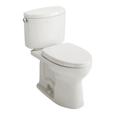 Click here to see Toto MS454124CEFG#11 TOTO Drake II Two-Piece Universal Height Toilet, Elongated, 1.28 GPF, CEFIONTECT, SS124 SoftClose, WASHLET+ Ready, Colonial White - MS454124CEFG#11