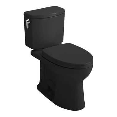 Click here to see Toto MS454124CUF#51 TOTO MS454124CUF#51 Drake II 1G Two-Piece Elongated 1.0 GPF Universal Height Toilet with SS124 SoftClose Seat, WASHLET+ Ready, Ebony