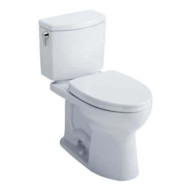 Click here to see Toto MS454124CUFG#01 TOTO Drake II 1G Two-Piece Universal Height Toilet, Elongated, 1.0 GPF, CEFIONTECT, SS124 SoftClose, WASHLET+ Ready, Cotton White - MS454124CUFG#01