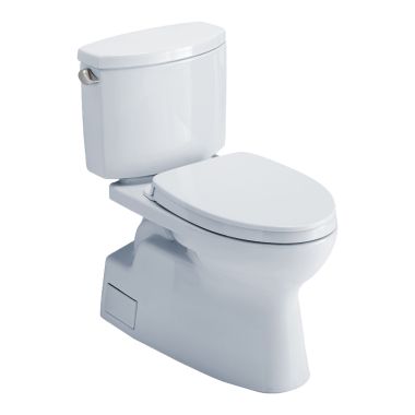 Click here to see Toto MS474124CEFG#01 TOTO MS474124CEFG#01 Vespin II Two-Piece Toilet, Elongated Bowl, 1.28 GPF, Washlet + Connection - Cotton White