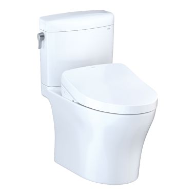 Click here to see Toto MW4363056CUMFG#01 TOTO MW4363056CUMFG#01 Aquia IV Two-Piece Elongated Toilet Complete With S550e WASHLET+ - Cotton White