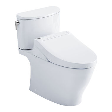 Click here to see Toto MW4423084CEFG#01 TOTO Nexus WASHLET+ Two-Piece Toilet with C5 Bidet Seat, 1.28 GPF, Cotton White - MW4423084CEFG#01