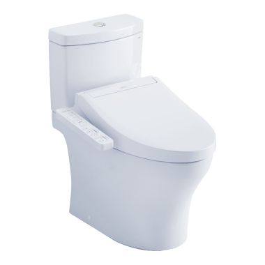 Click here to see Toto MW4463074CUMFG#01 TOTO MW4463074CUMFG#01 Aquia IV Two-Piece Elongated Toilet w/ C2 WASHLET+, Cotton White