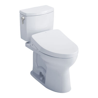 Click here to see Toto MW4543046CUFG#01 TOTO Drake II 1G WASHLET+ Two-Piece Toilet with S500e Bidet Seat, 1.0 GPF, Cotton White - MW4543046CUFG#01