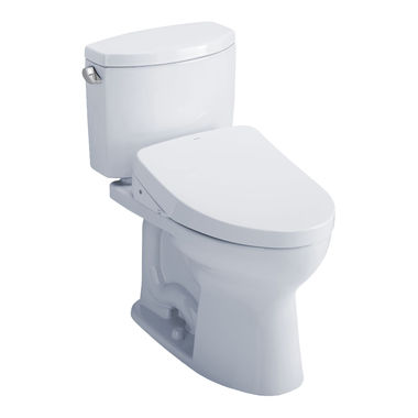 Click here to see Toto MW4543056CEFG#01 TOTO Drake II WASHLET+ Two-Piece Toilet with S550e Bidet Seat, Auto-Open/Close, 1.28 GPF, Cotton White - MW4543056CEFG#01