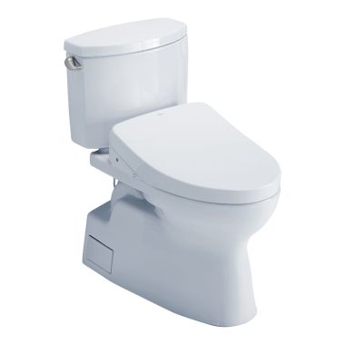 Click here to see Toto MW4743046CEFGA#01 TOTO Vespin II WASHLET+ Two-Piece Toilet with S500e Bidet Seat, 1.28 GPF, Auto-Flush, Cotton White - MW4743046CEFGA#01