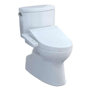 Click here to see Toto MW4743074CEFG#01 TOTO Vespin II WASHLET+ Two-Piece Toilet with C2 Bidet Seat, 1.28 GPF, Cotton White - MW4743074CEFG#01