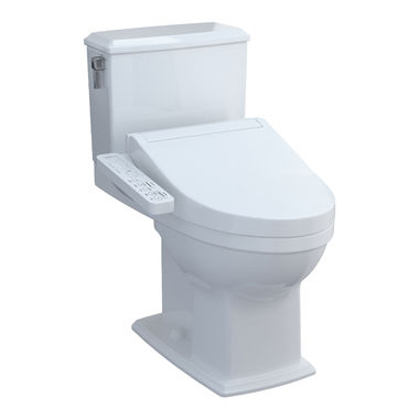 Click here to see Toto MW4943074CEMFG#01 TOTO Connelly WASHLET+ Two-Piece Toilet with C2 Bidet Seat, 1.28/0.9 GPF, Cotton White - MW4943074CEMFG#01