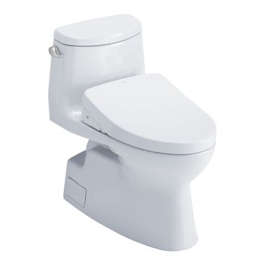 Click here to see Toto MW6143056CEFGA#01 TOTO Carlyle II WASHLET+ One-Piece Toilet with S550e Bidet Seat, Auto-Open/Close, 1.28 GPF, Auto-Flush, Cotton White - MW6143056CEFGA#01