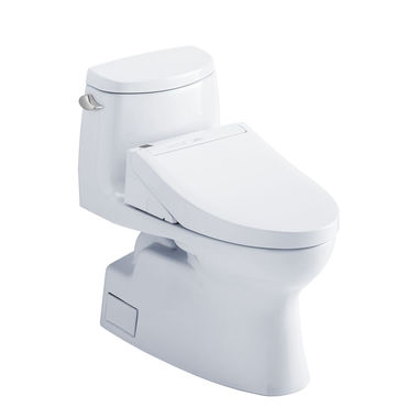 Click here to see Toto MW6143084CEFG#01 TOTO Carlyle II WASHLET+ One-Piece Toilet with C5 Bidet Seat, 1.28 GPF, Cotton White - MW6143084CEFG#01