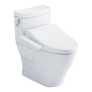 Click here to see Toto MW6243074CEFG#01 TOTO Legato WASHLET+ One-Piece Toilet with C2 Bidet Seat, 1.28 GPF, Cotton White - MW6243074CEFG#01